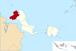 Location within Bangka Belitung Islands