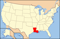 美国路易斯安那州地图