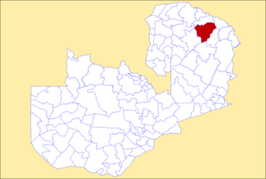 District location in Zambia