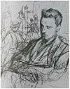 A sketch of Rainer Maria Rilke by Pasternak