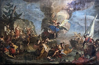 Saints Cosmas and Damian saved by the angel (1718) Antonio Balestra