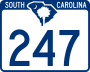 South Carolina Highway 247 marker