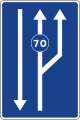 S-50b Lanes reserved for traffic based on the minimum speed