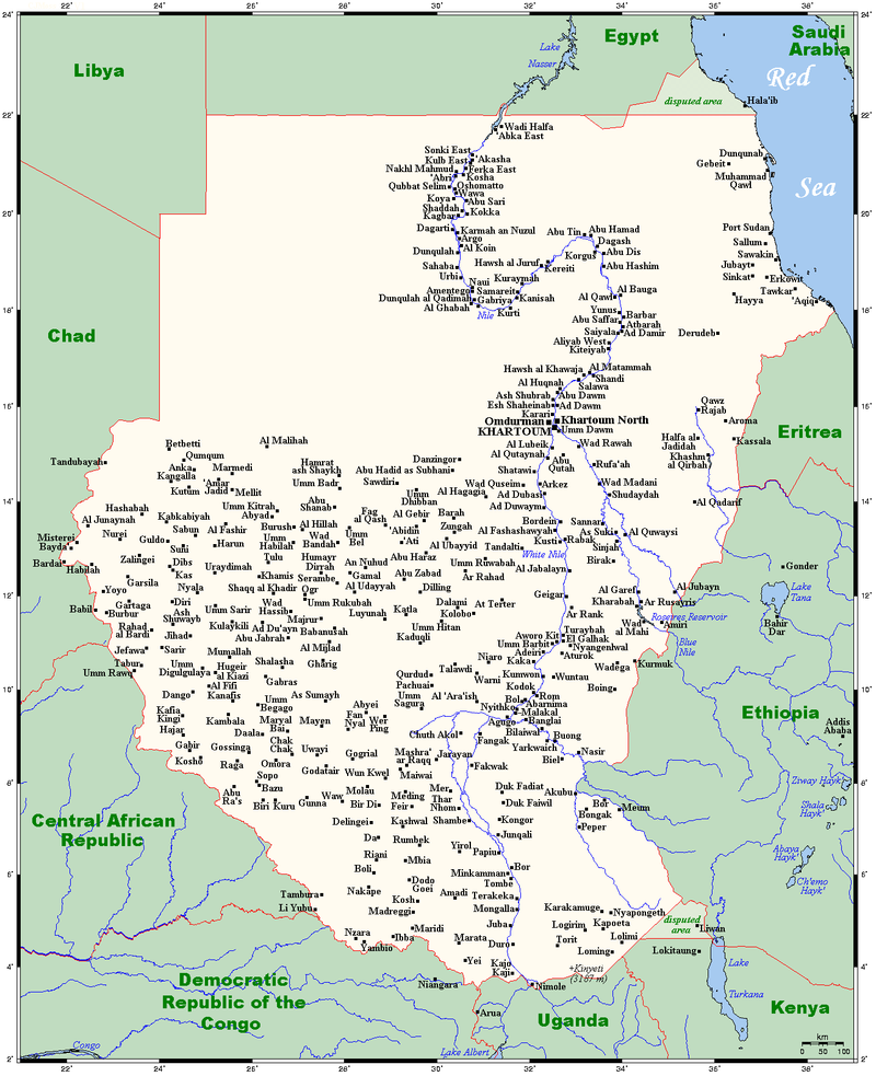 The old Sudan, before the south split away