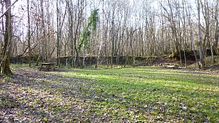 The Motte-Champlay site, now with benches and tables