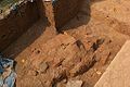 The top of a wall hidden under the soil at Boteshwar excavation site, by Omar Shehab.