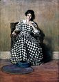 The Checkered Dress (sitter may be Georgia O'Keeffe), 1907, By Hilda Belcher