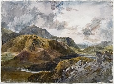 Snowdon and Dinas Emrys from above Beddgelert – William Turner – Tate Britain