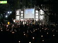 2008年的六四燭光晚會，結合了對汶川地震遇難者的哀悼