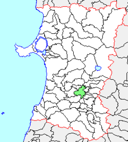 Location of Ōmagari in Akita Prefecture