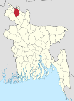 Location of Nilphamari District in Bangladesh