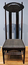 Dining room chair by Charles Rennie Mackintosh (1897)