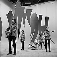 the Kinks band performing in a TV studio