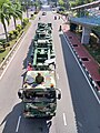 Iveco tank transporter of Malaysian Army with DefTech ACV 300 Adnan on load.