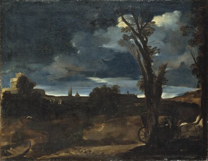 Moonlit Landscape (c. 1616, oil on canvas, 55 × 71 cm, Nationalmuseum, Stockholm, Sweden).[36] An early, naturalistic landscape.