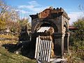 A tomb-monument at a cemetery directly across the street from Saint Gevork Monastery