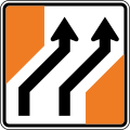 Lane management (two lanes shift to the right)