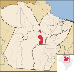 若泽波菲里奥参议员镇在帕拉州的位置