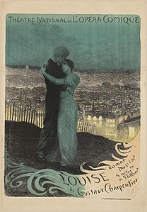 Poster for Gustave Charpentier's Louise (1900)