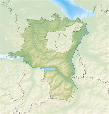 Location map Switzerland St. Gallen