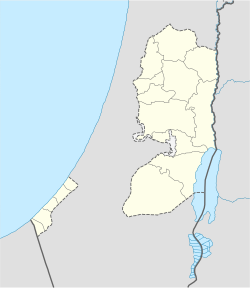 穆加耶尔在巴勒斯坦国的位置