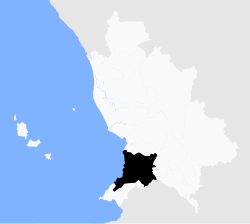 Location of Compostela municipality in Nayarit
