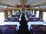 Inside the Queen Adelaide Restaurant (DF Gold Class Dining Car).