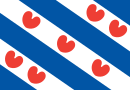 Flag of Friesland based on the flag of the Ommelanden.