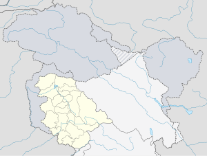 2019年印度普尔瓦马袭击在查谟-克什米尔的位置