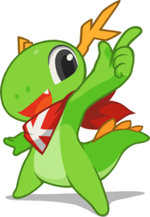 Konqi，由钛山（Tyson Tan）设计，此版设计自KDE5开始被采用。