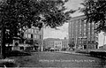 The south end of Major's Hill in 1909, when the park extended to Rideau Street and the Château Laurier had not yet been built.