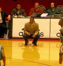 Mike Davis coaching for the Indiana Hoosiers