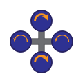 A quadrotor adjusts its yaw by applying more thrust to rotors rotating in one direction.