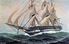 Niobe under sail as painted by Christopher Rave