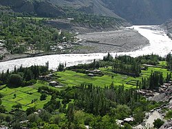 Shyok River passing Siksa