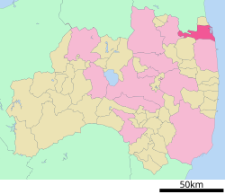 Location of Sōma in Fukushima Prefecture