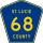 County Road 68 marker