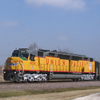 UP 6936 pulling an excursion train near Ankeny, Iowa