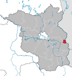 奥得河畔法兰克福在勃兰登堡州的位置