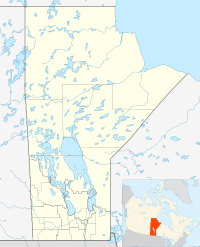 Map showing the location of Whiteshell Provincial Park