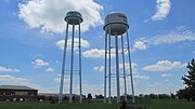 Water towers in Commercial Point