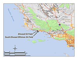 Location of Ellwood and Ellwood Offshore Fields