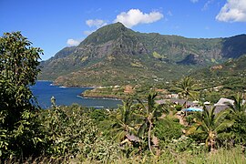 View of Atuona from Baie Tahauku