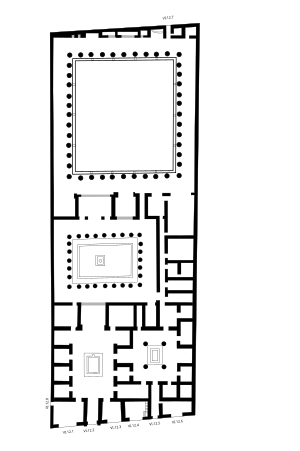 Building plan of the House of the Faun