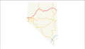 Interstate 80 in Nevada map