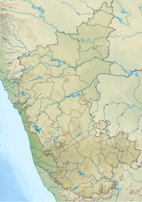Map showing the location of Nagarahole National Park