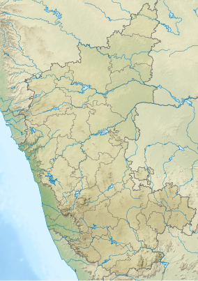 Map showing the location of Rangayyanadurga Four-horned antelope Wildlife Sanctuary