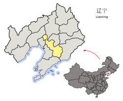 鞍山市在遼寧省的地理位置