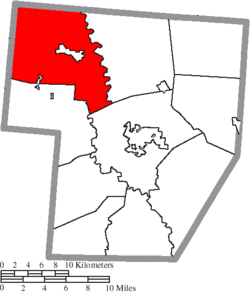 Location of Jefferson Township in Fayette County