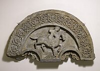 Mongol horserider with "cloud collar", House of Ahmad and Ibrahim, Kubachi in the Caucasus, second half 14th century CE